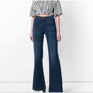 RARE NWOT Vintage Seafarer Flare Nautical Naval Denim Jeans Pants USA 60s 70s